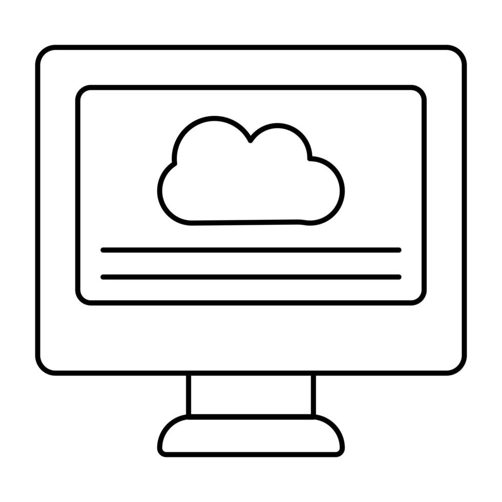 A unique design icon of cloud computer vector