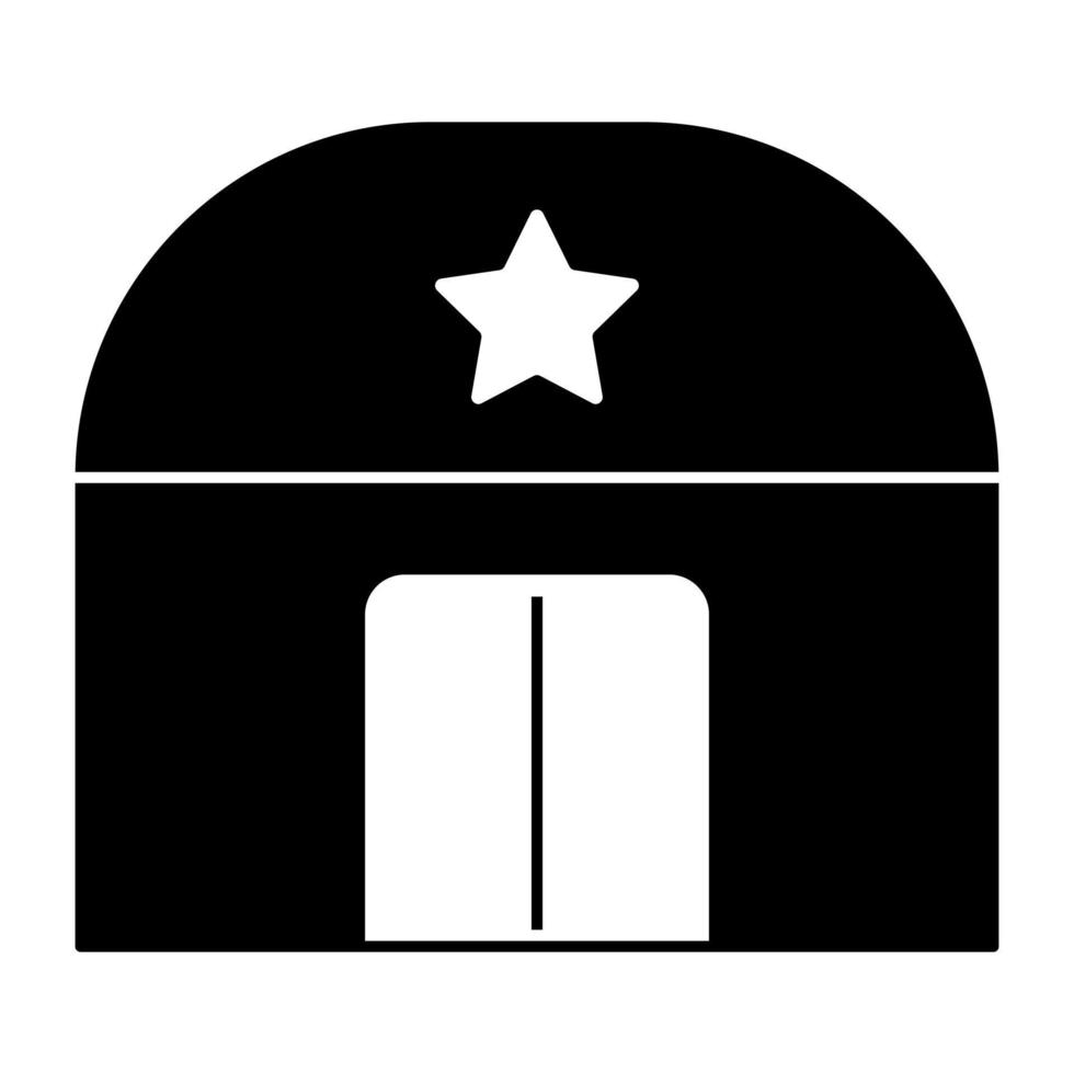 un diseño de icono de base militar vector