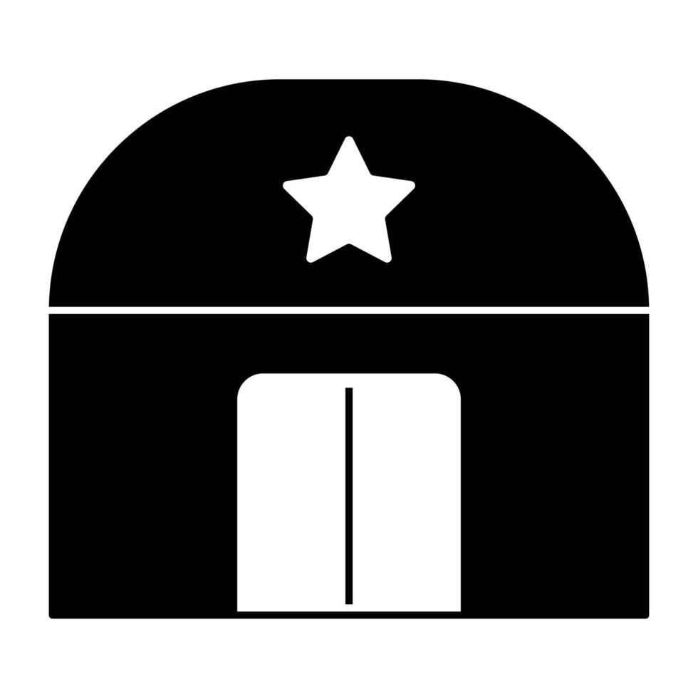 An icon design of military base vector