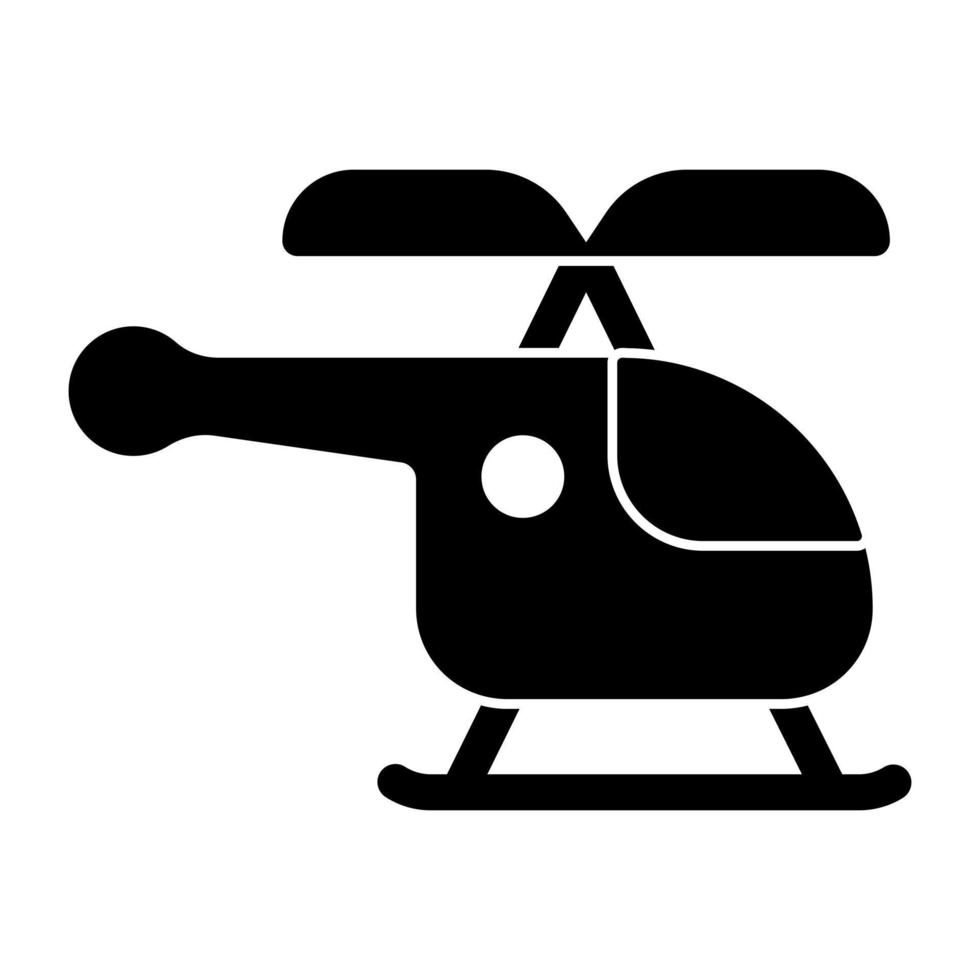 Editable design icon of military helicopter vector
