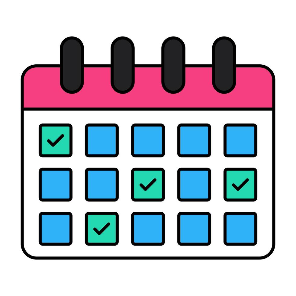 An icon design of calendar vector
