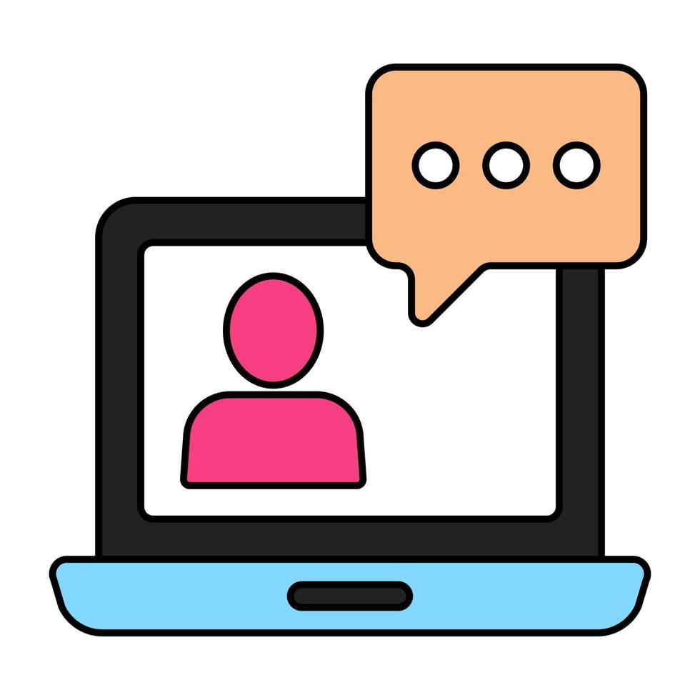 Video call icon in trendy design vector
