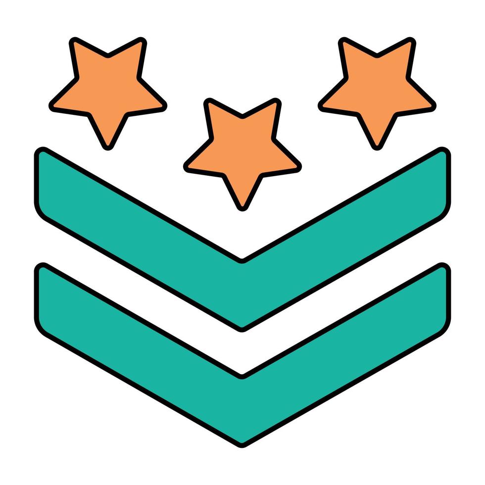 An icon design of military rank vector