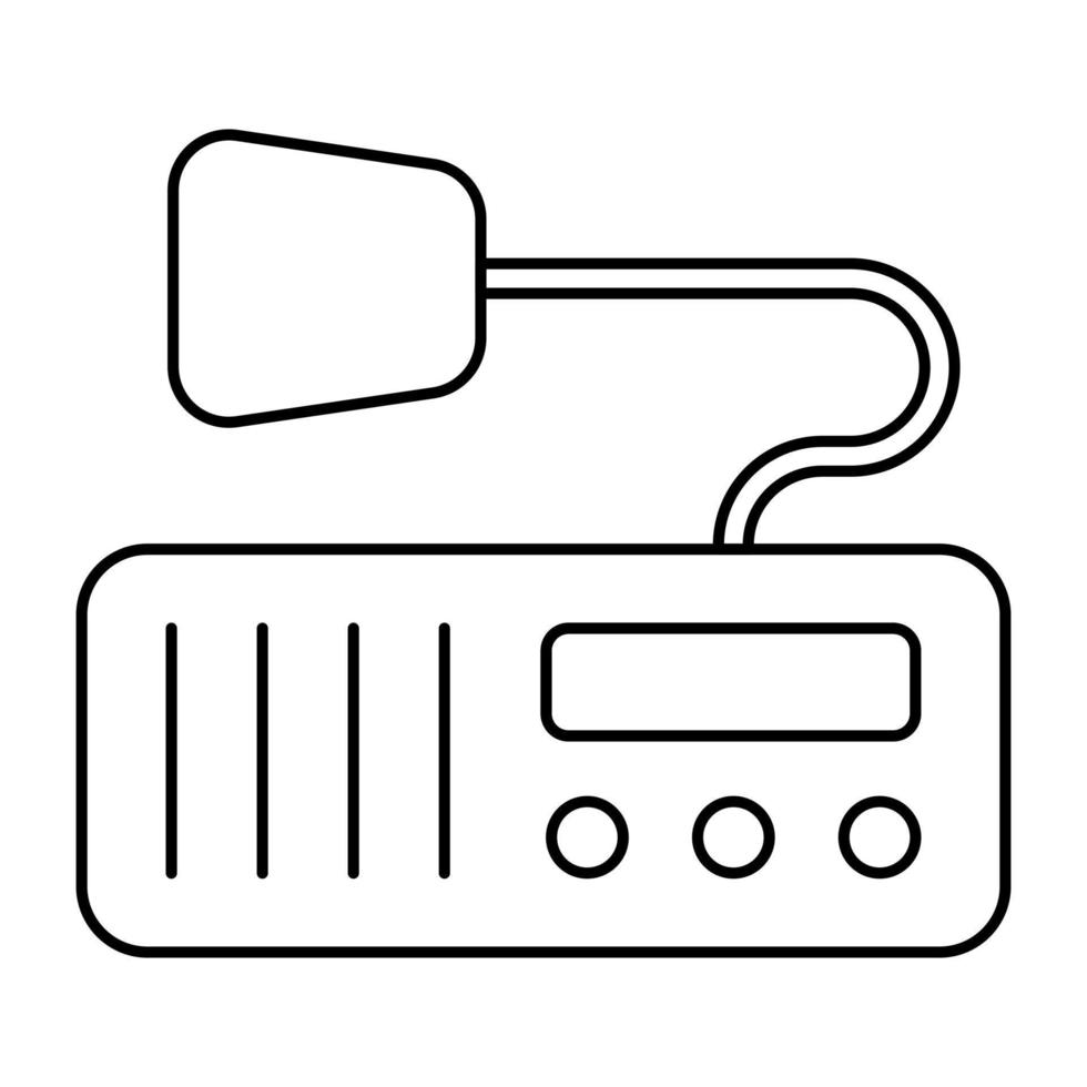 icono de radio militar en diseño moderno vector