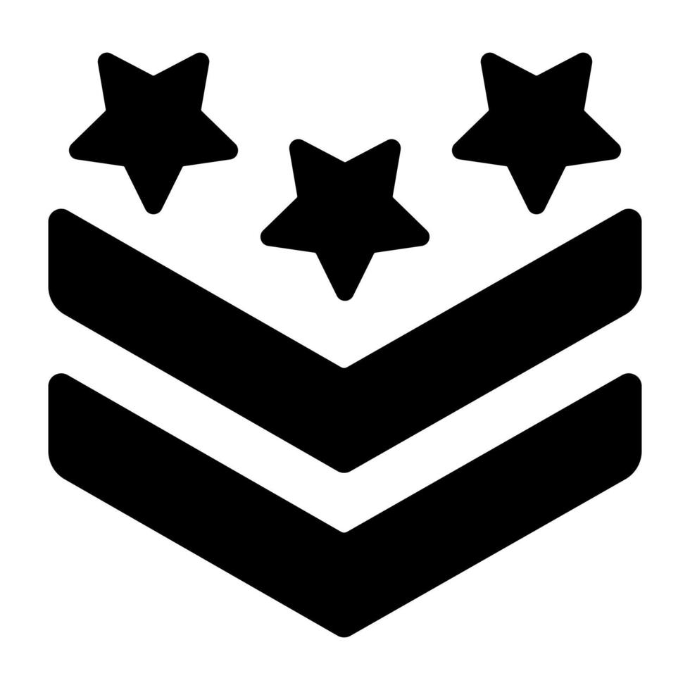 An icon design of military rank vector