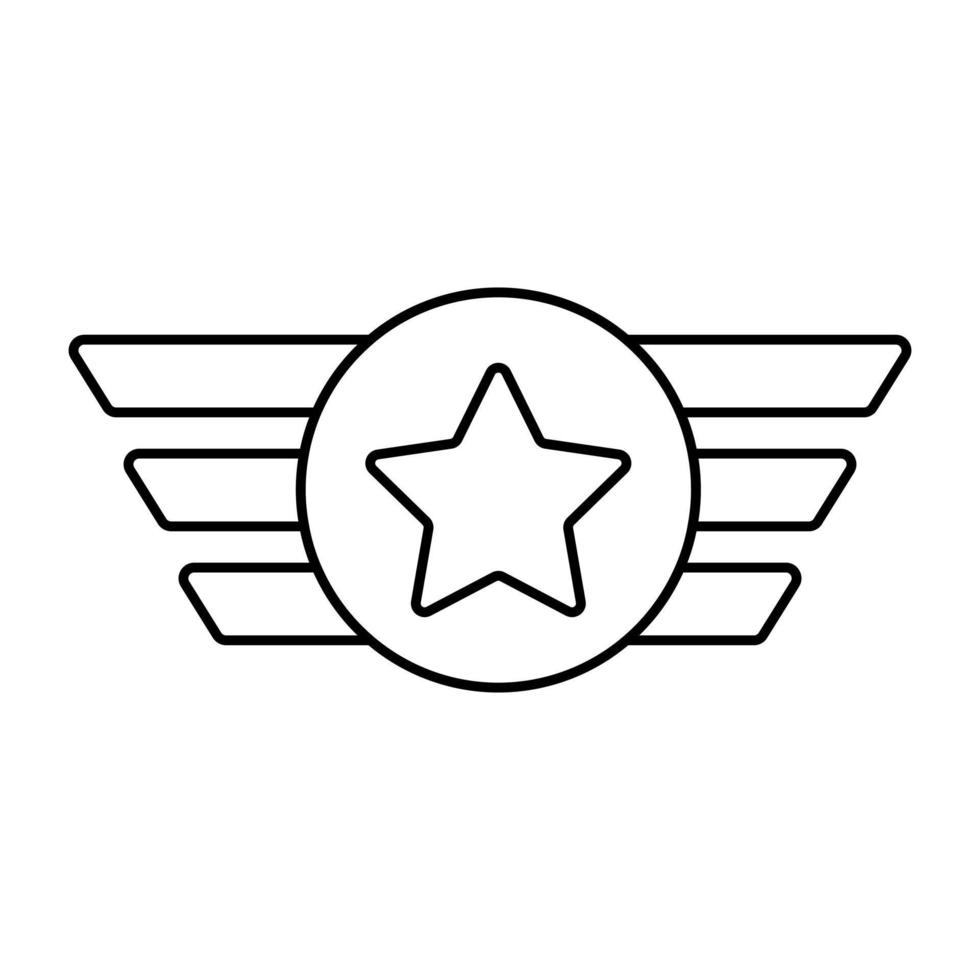 An icon design of military rank vector