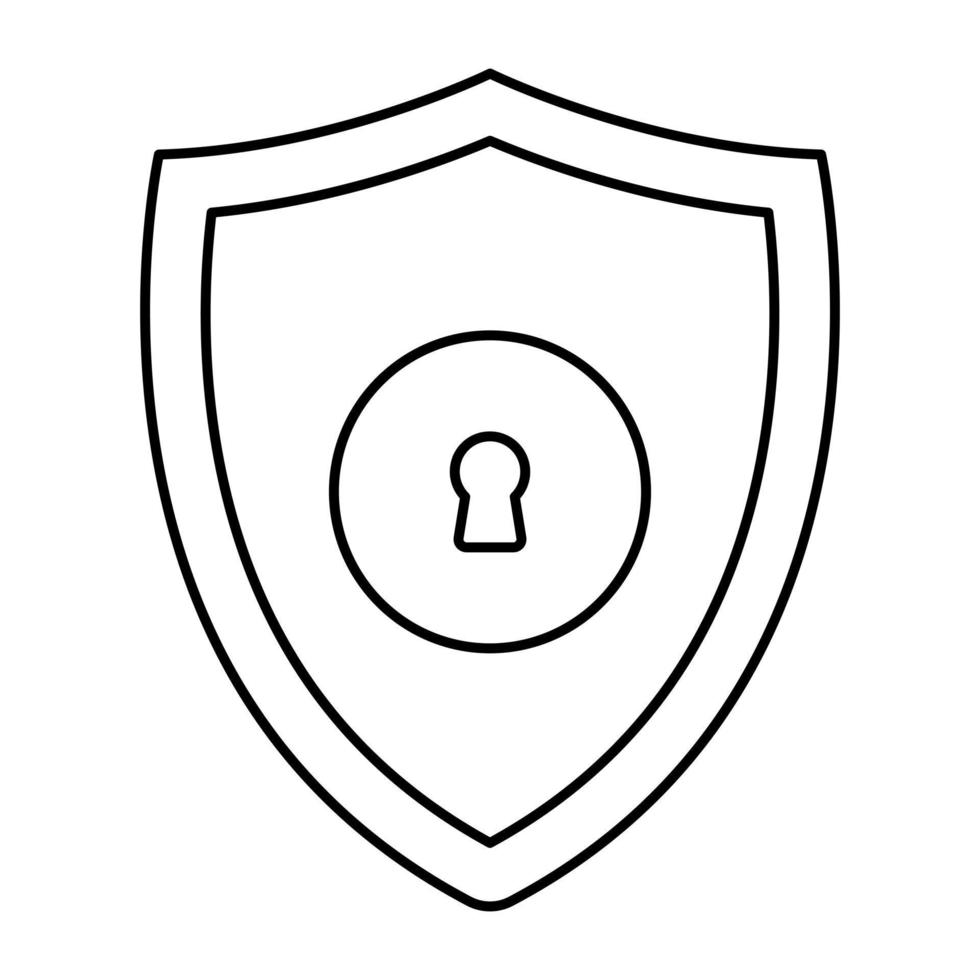 Trendy vector design of security shield