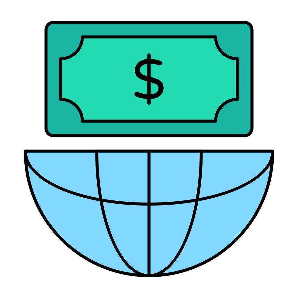 un ícono de diseño editable de inversión global vector