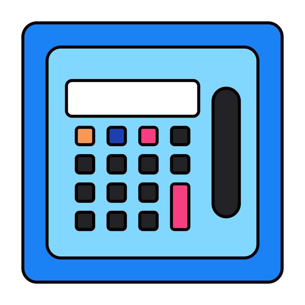 Editable design icon of atm vector