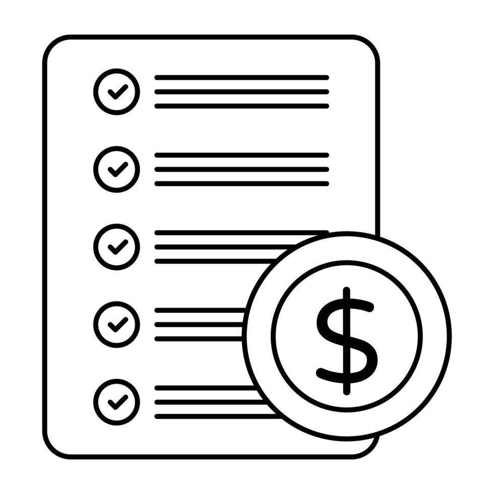 A unique design icon of financial plan vector