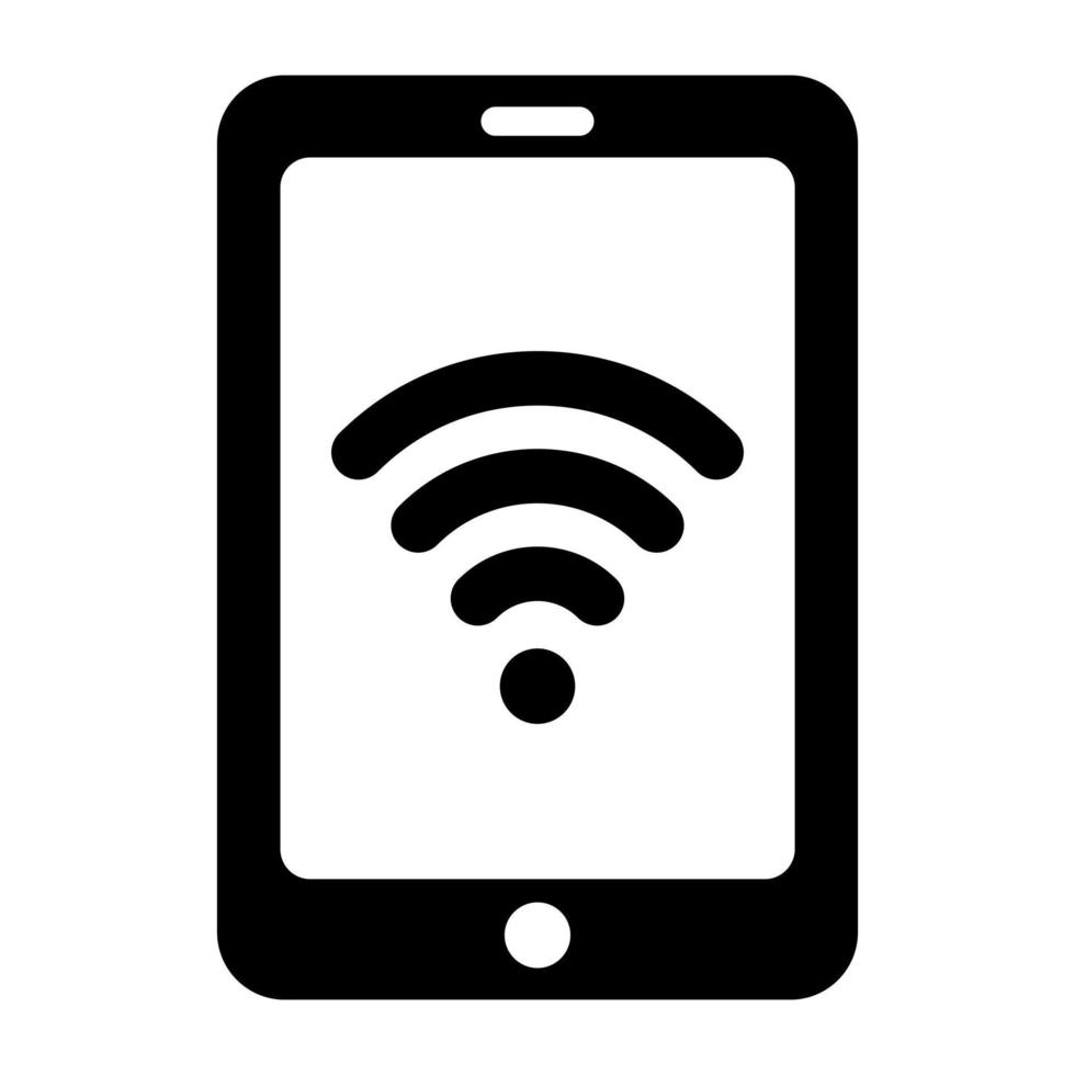 Modern design icon of mobile wifi vector