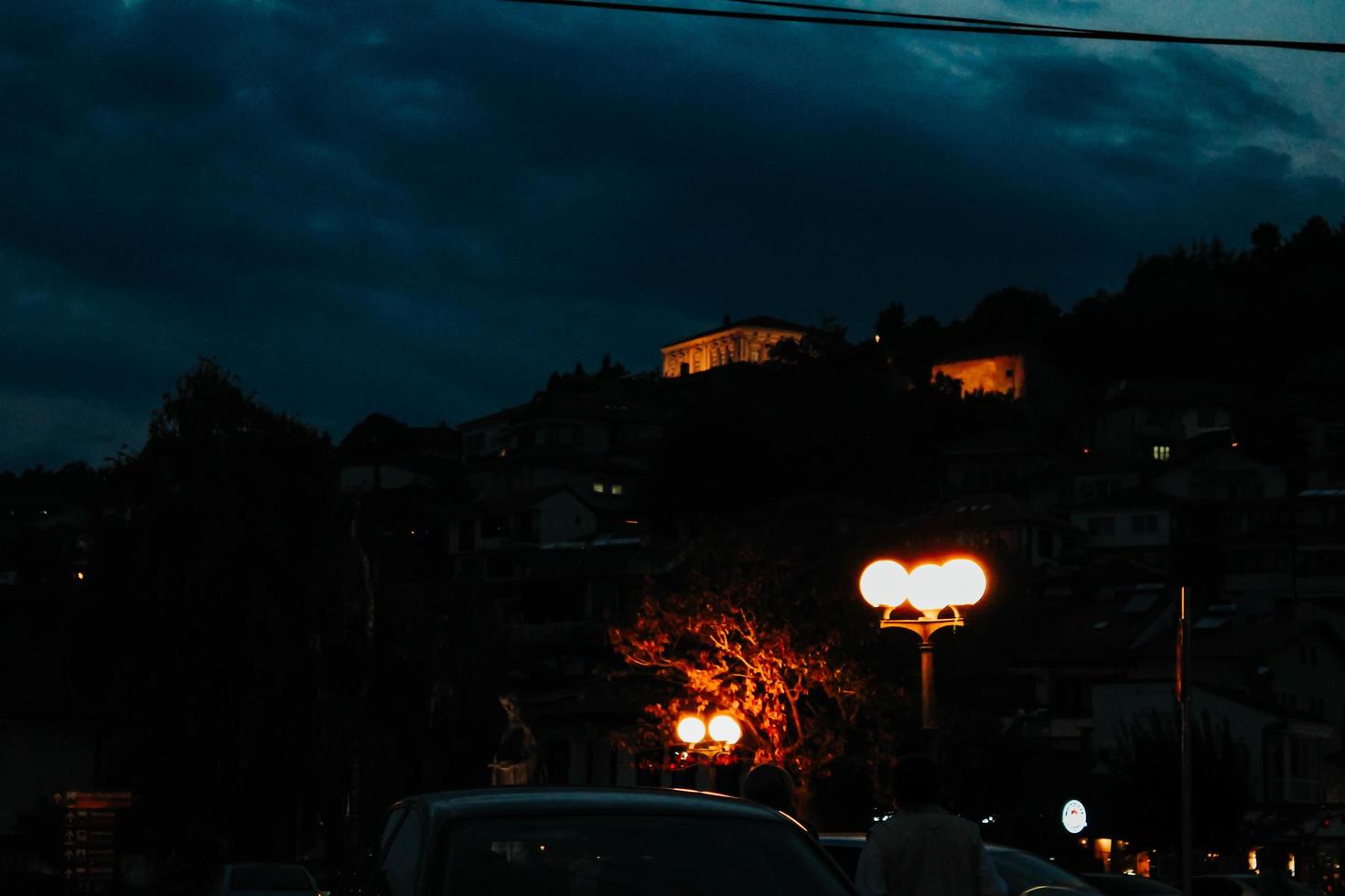 fotografía nocturna en ohrid foto