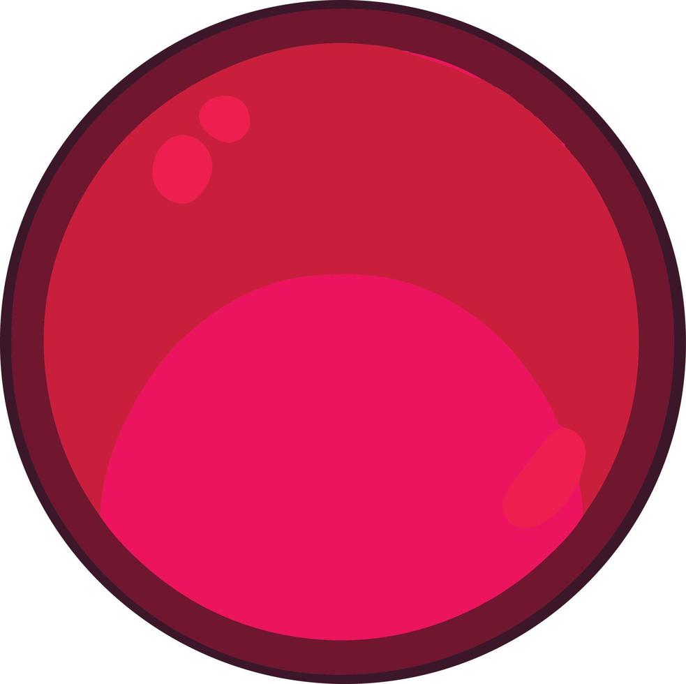 Round pink button for game or website vector