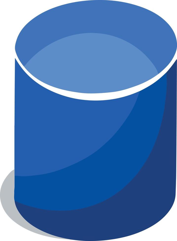 símbolo icono vector azul cilindro volumétrico caras geometría