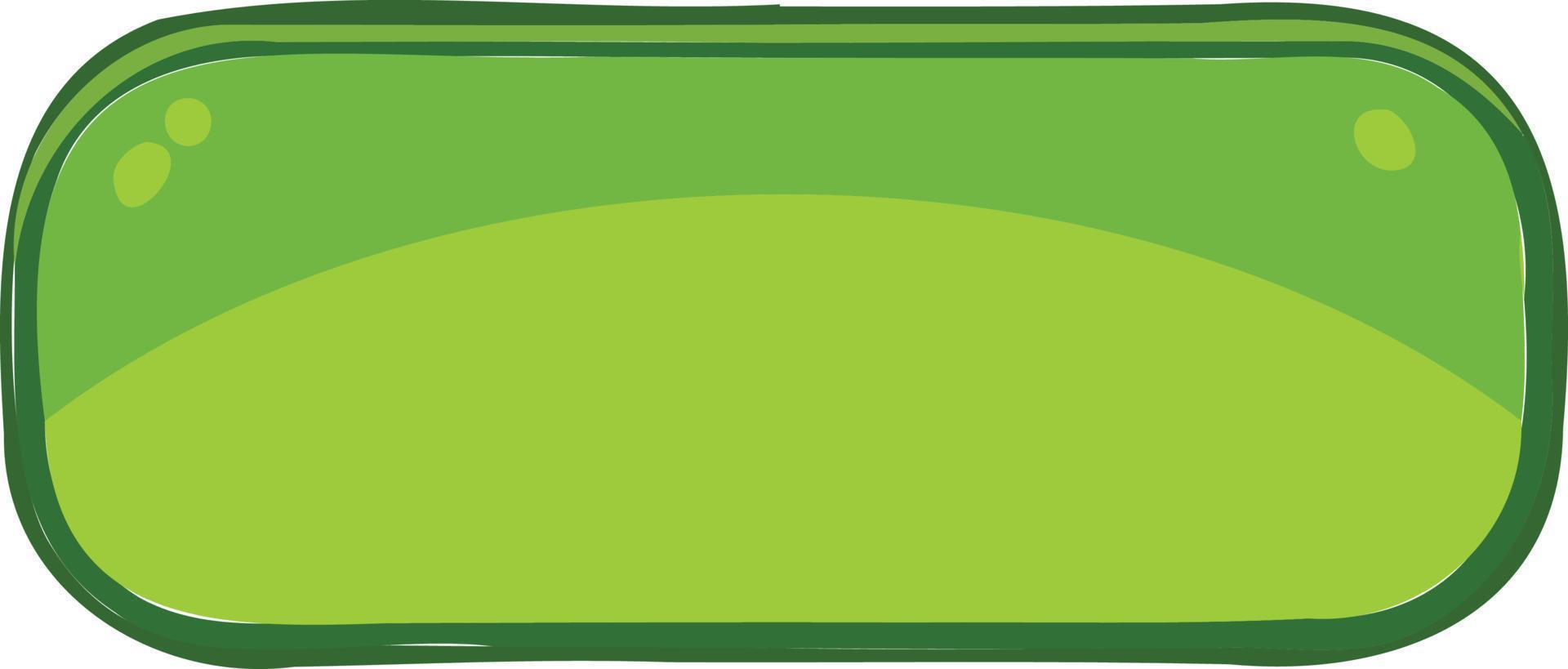 Stretched green button for game or website vector