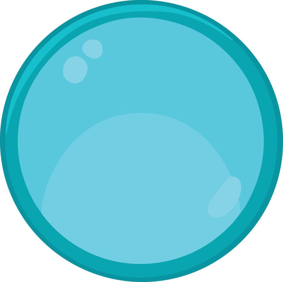 Round blue button for game or website vector