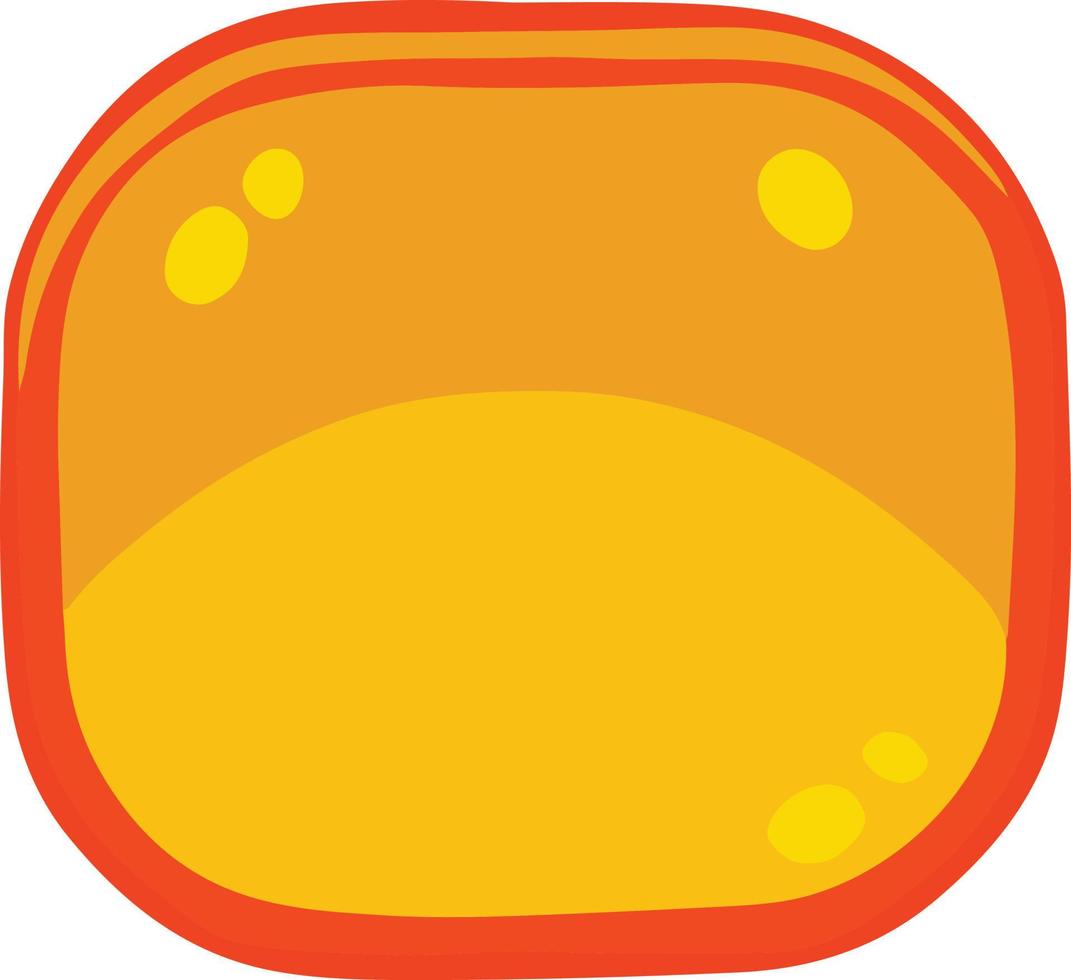 Square yellow button for game or website vector