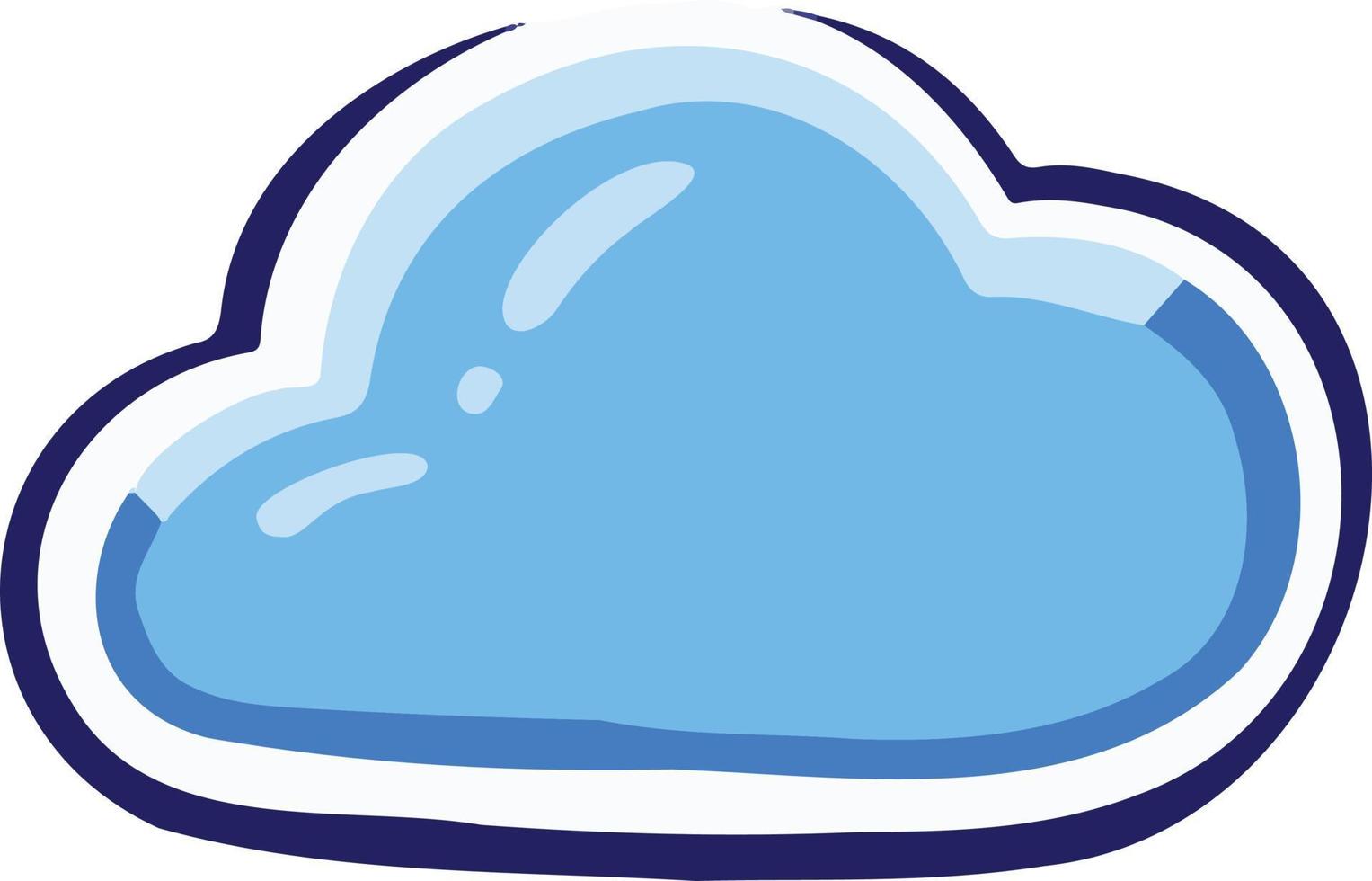 icono de símbolo de nube azul cian vectorial, almacenamiento en la nube vector