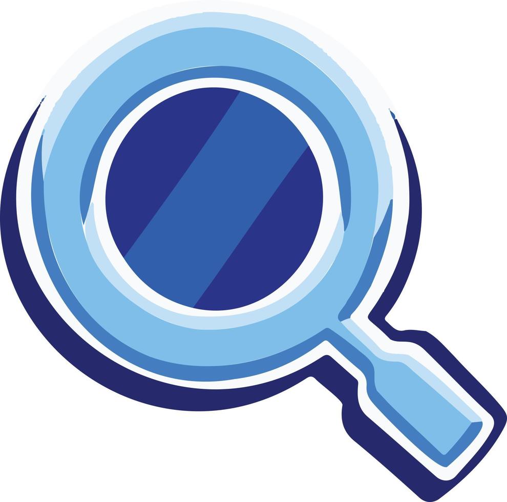 Magnifier blue magnifier vector icon symbol increase search