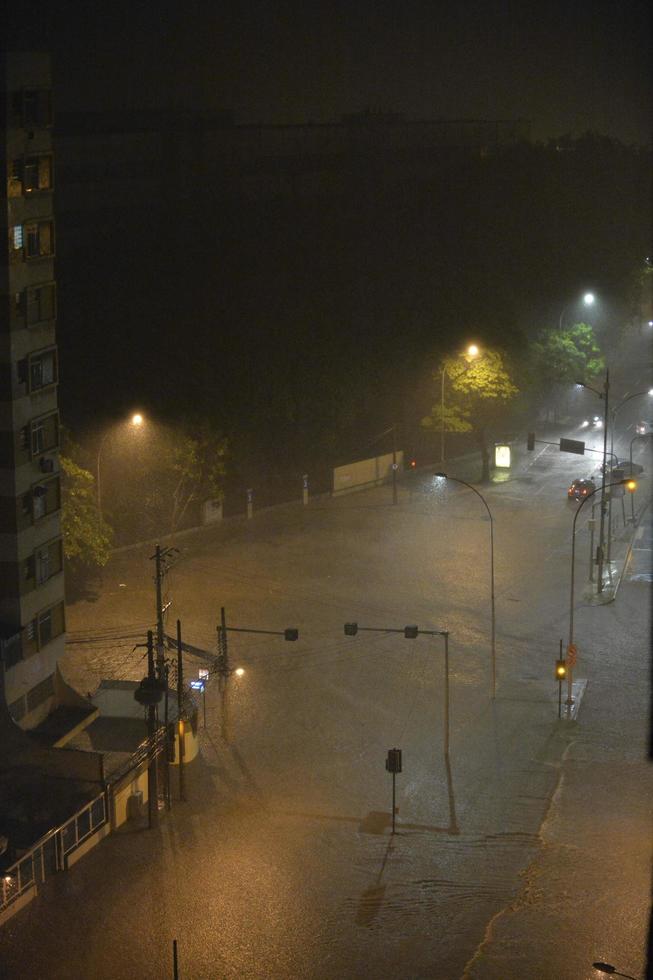 flood in the city of Rio de Janeiro photo