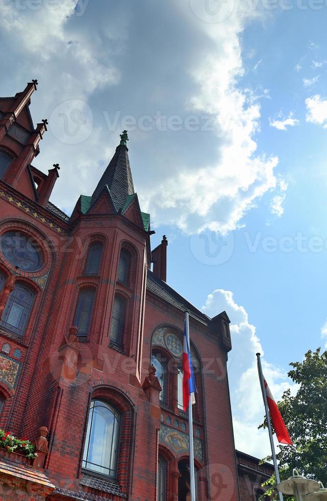 Detailed view on the northern german town hall found in Neumuenster photo