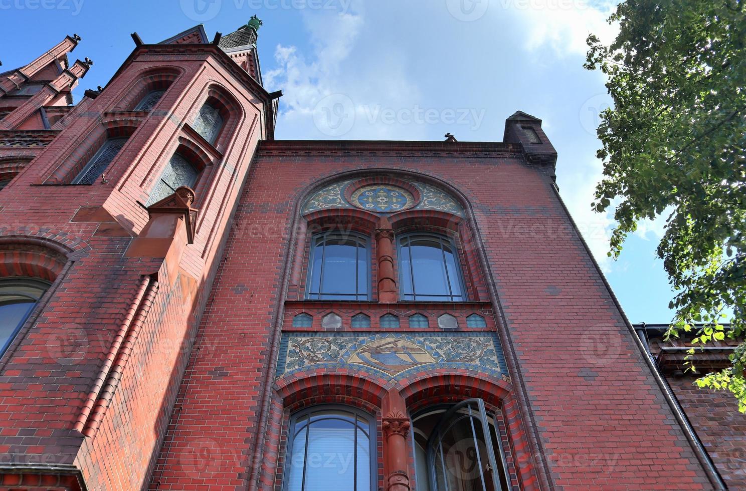 Detailed view on the northern german town hall found in Neumuenster photo