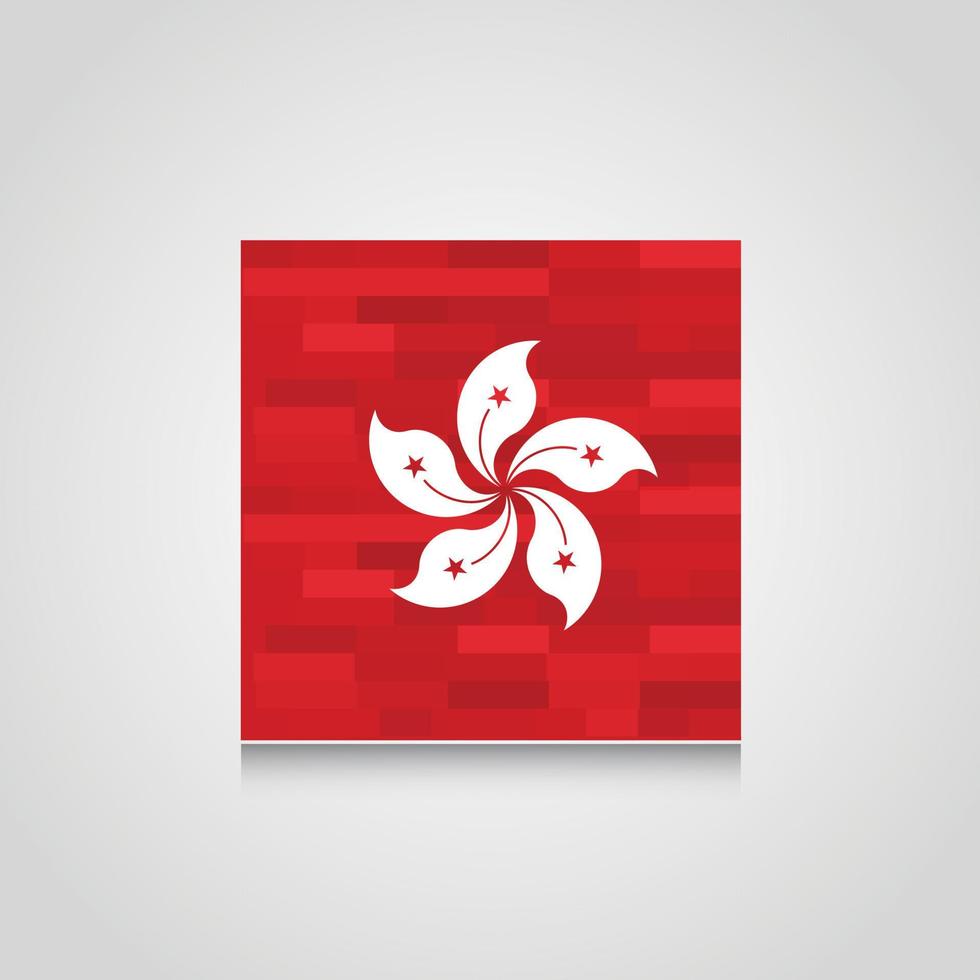 Hong Kong Abstract Flag Background vector