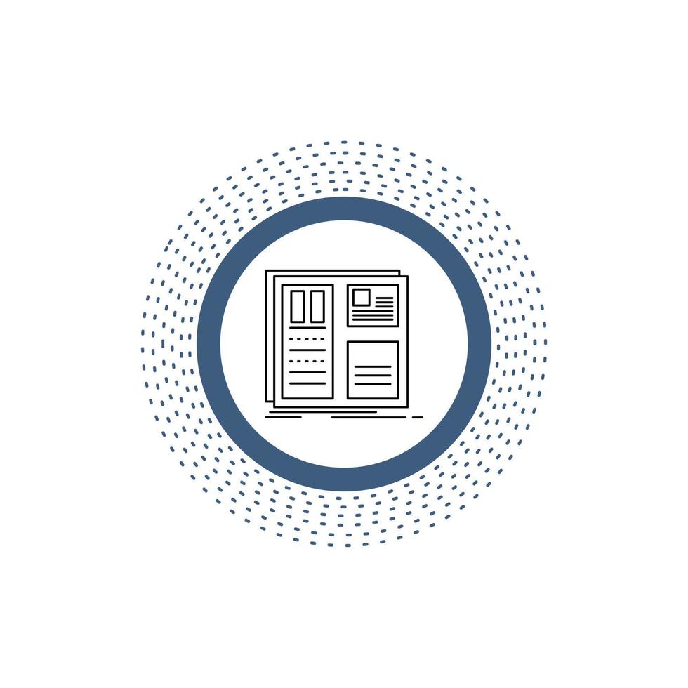 Design. grid. interface. layout. ui Line Icon. Vector isolated illustration