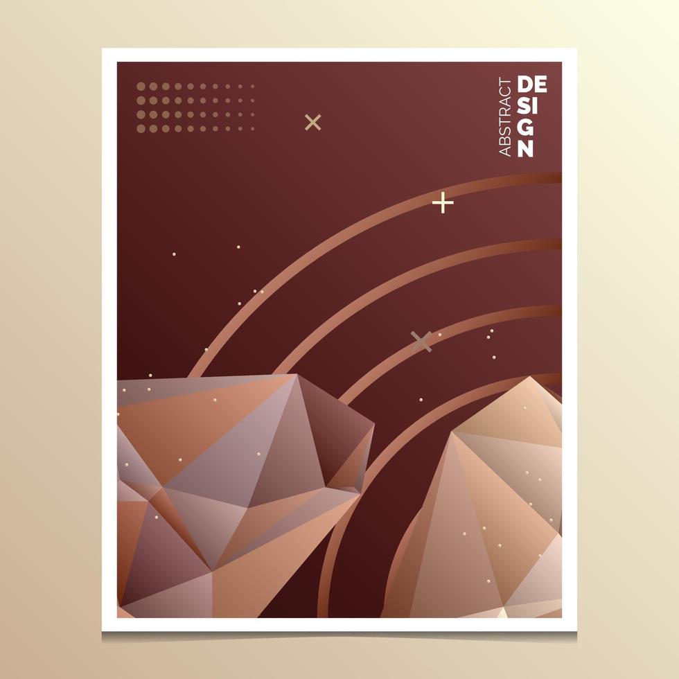 Abstract composition. A4 brochure cover design. Title sheet model. Polygonal space icon. Vector front page font. Ad banner form texture