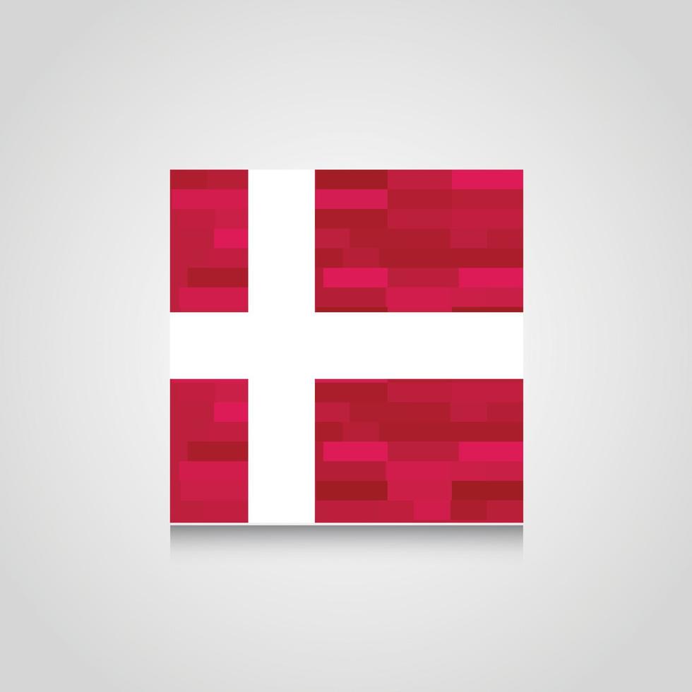 Denmark Abstract Flag Background vector