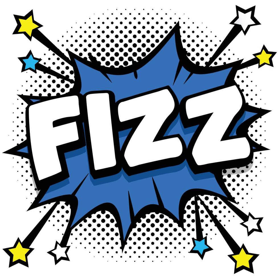 fizz Pop art comic speech bubbles book sound effects vector
