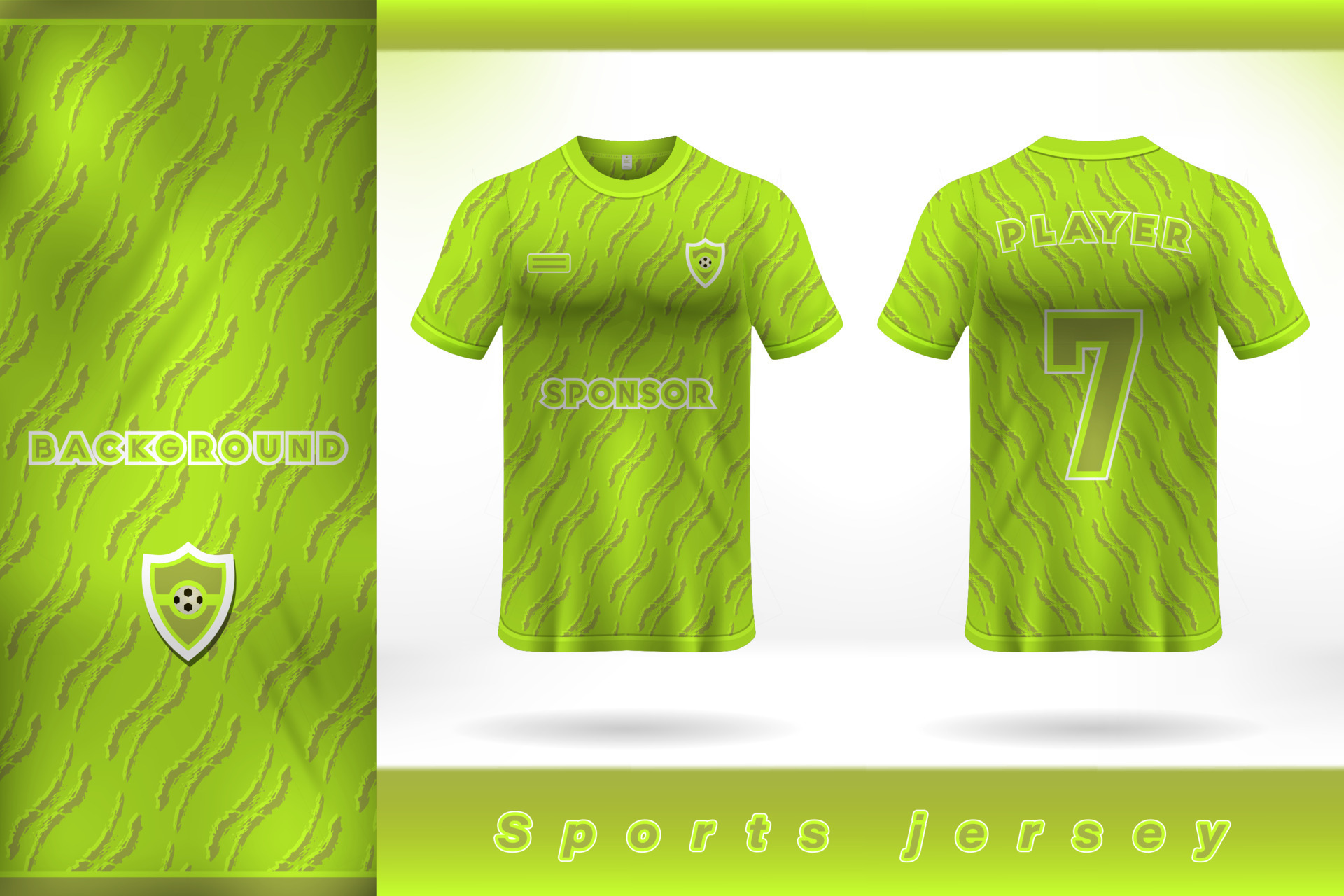 Green color sports jersey template design style number 02 12978399