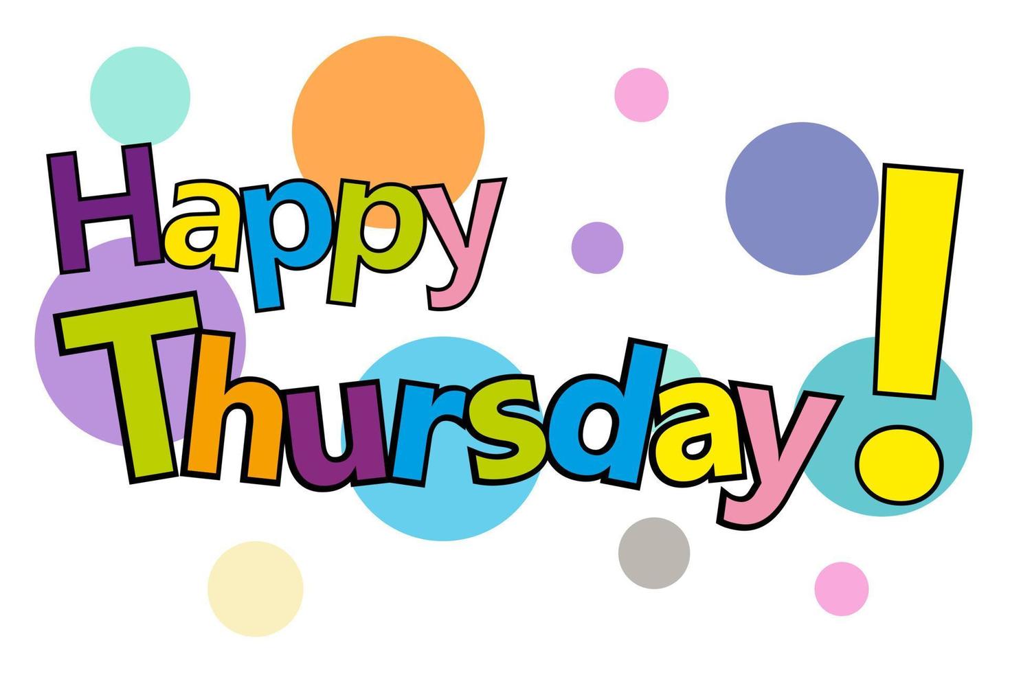 Happy thursday letters colorful. Vector Typography background. can be used on banner design and for advertisement.