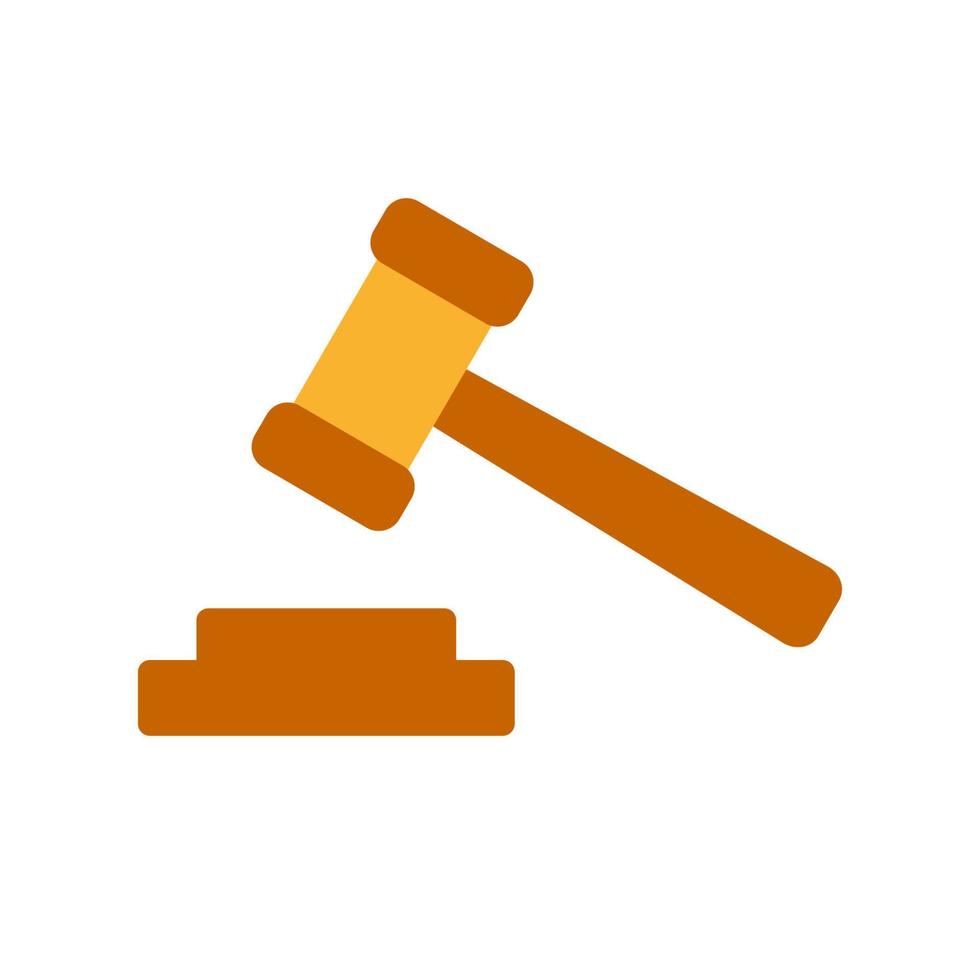 Law firm judge gavel logo design inspiration vector