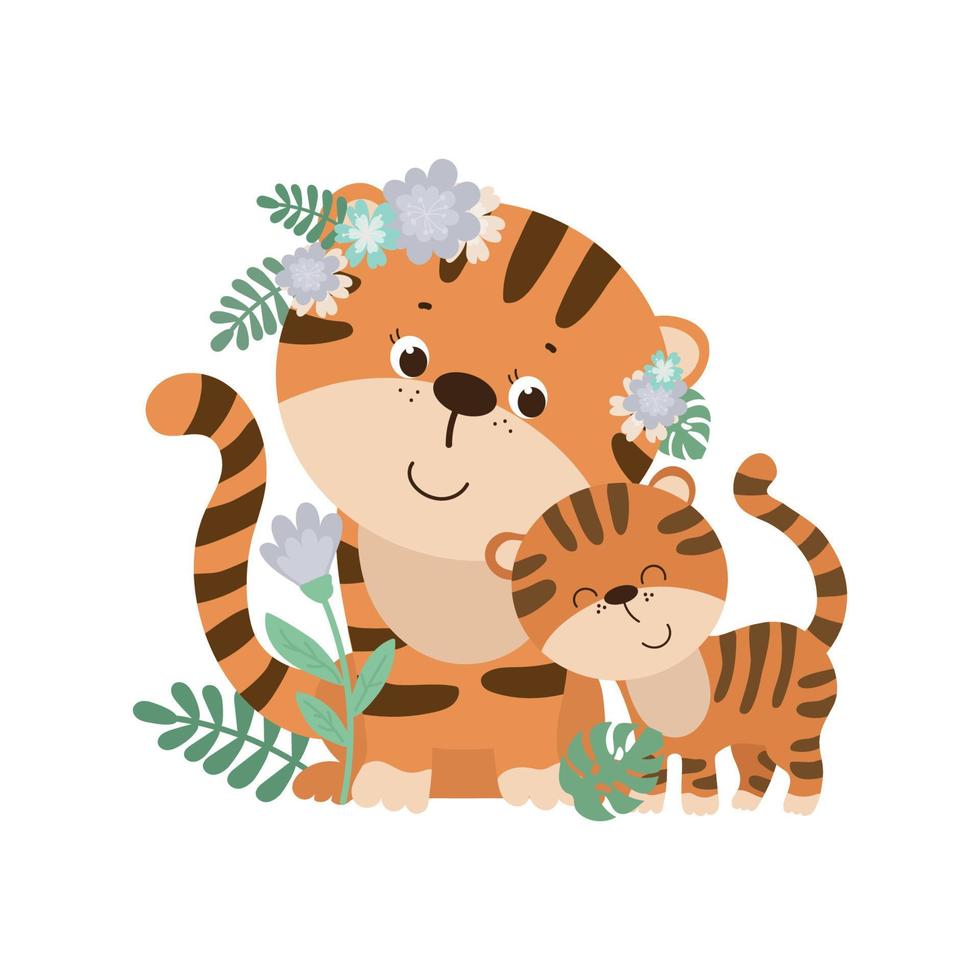 ilustrador vectorial de tigre vector
