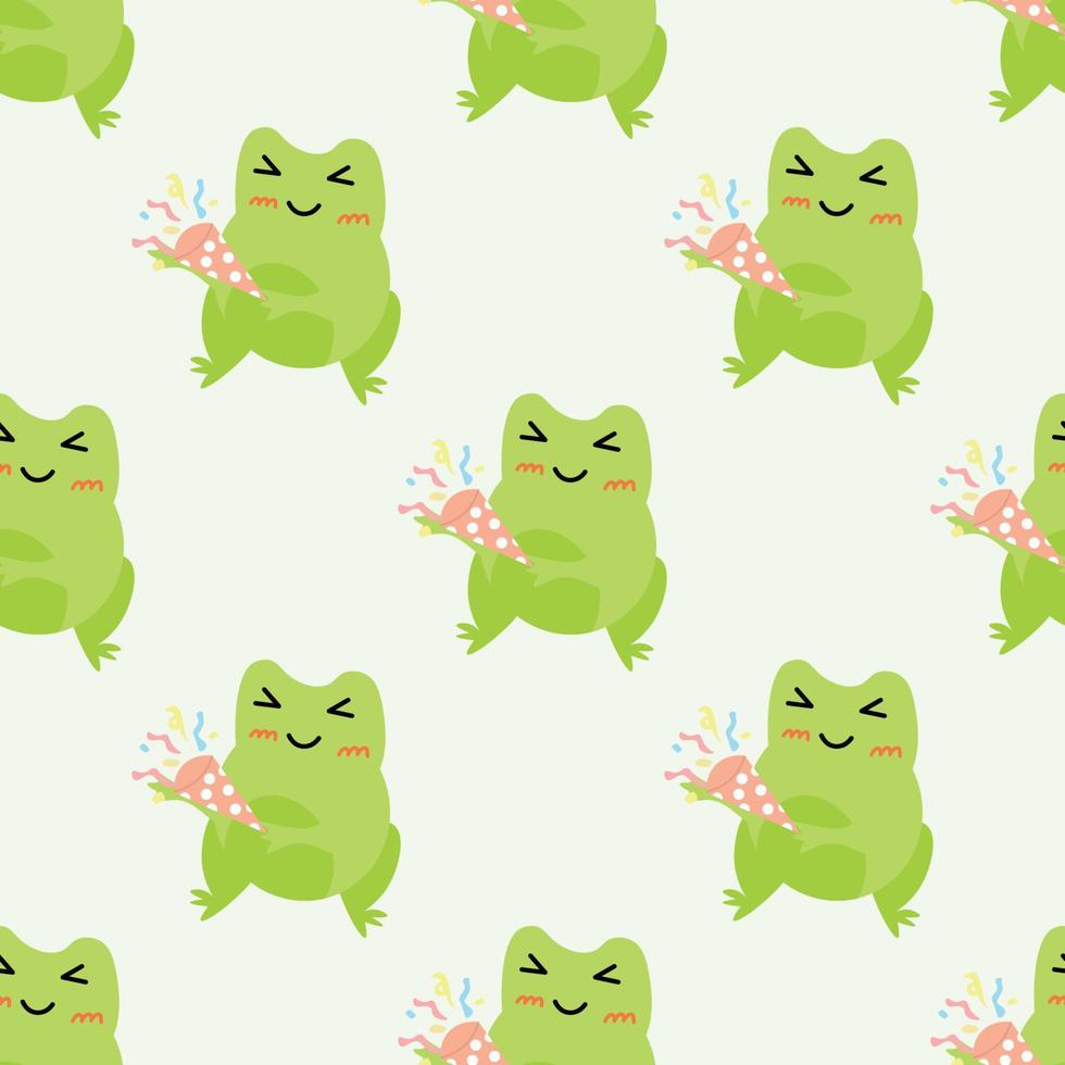 lindas ranas de dibujos animados. sapos verdes enamorados. personajes animales vectoriales patrón sin costuras de dibujo lindas ranas de dibujos animados. sapos verdes enamorados. personajes animales vectoriales patrón sin costuras de dibujo