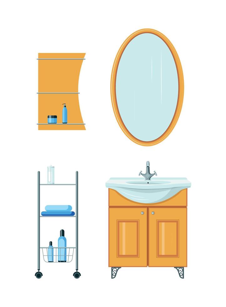 Vector illustrator of sink cabinet