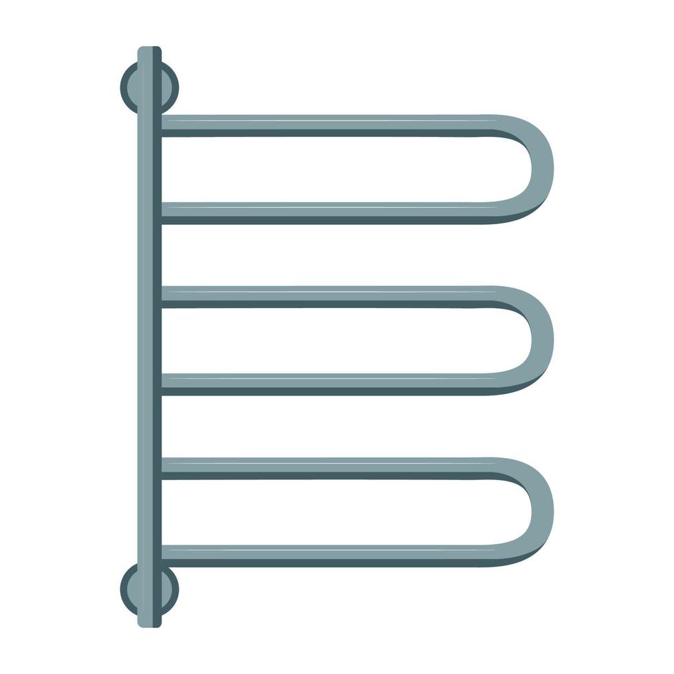 Heated towel rail in the bathroom 12978719 Vector Art at Vecteezy