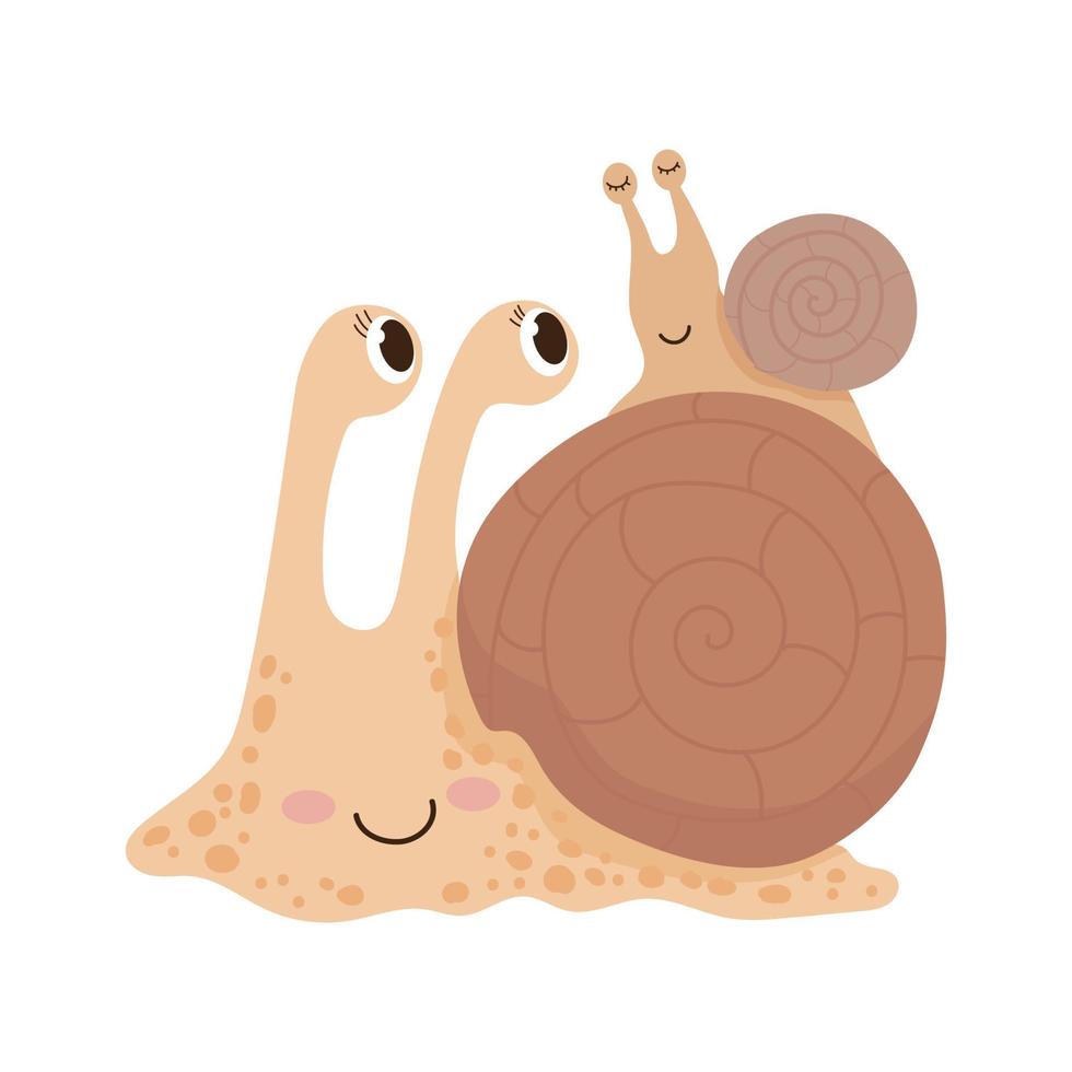 Vector illustrator of snail