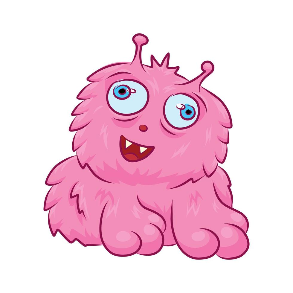 monstruo lindo de dibujos animados vector