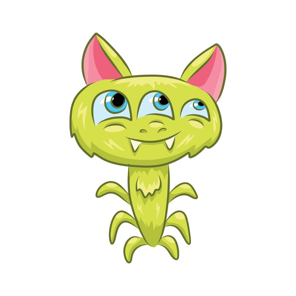 Cartoon cute monster vector