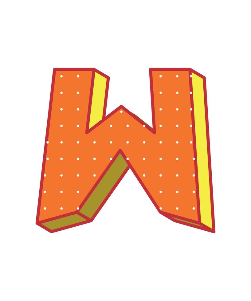 Vector illustrator of  Letter w