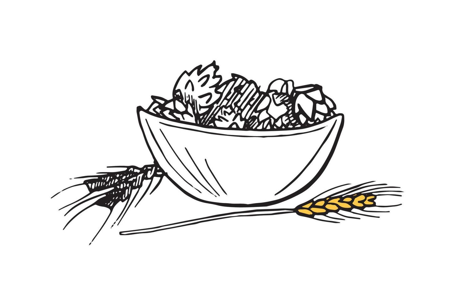 Vector illustrator of  Hops