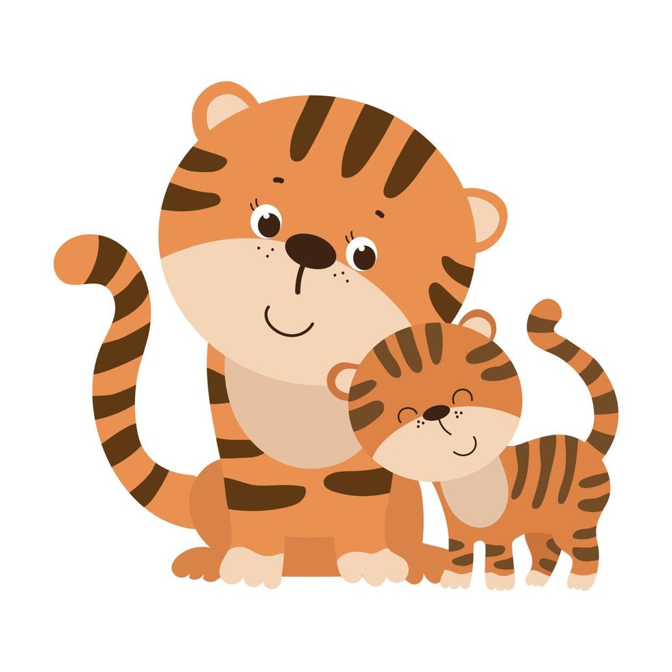 ilustrador vectorial de tigre vector