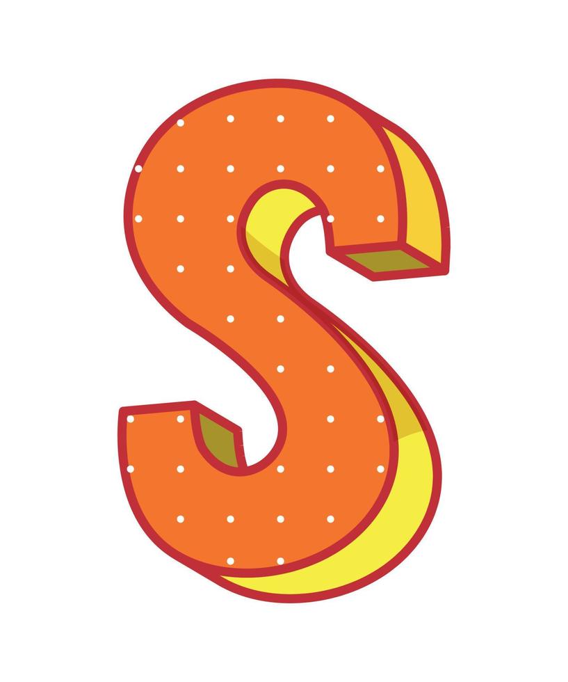 Vector illustrator of Letter s