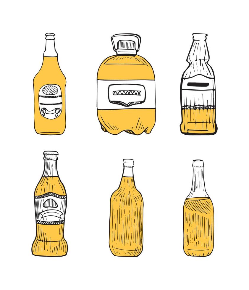 Beer Illustrations in Art Ink Style vector