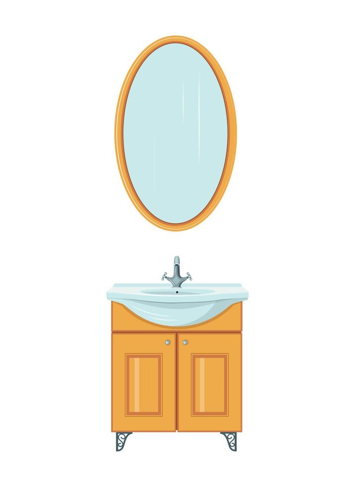 Vector illustrator of sink cabinet