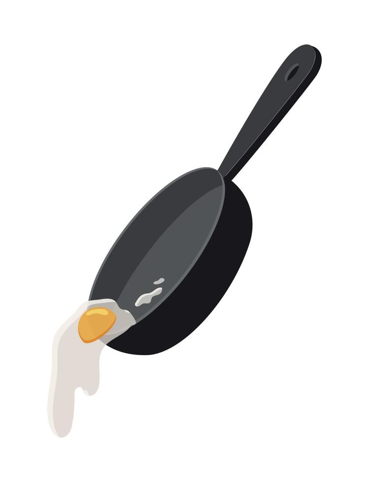 Vector illustrator of  Cooking egg