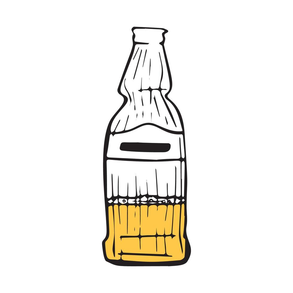 ilustrador vectorial de botella de cerveza vector