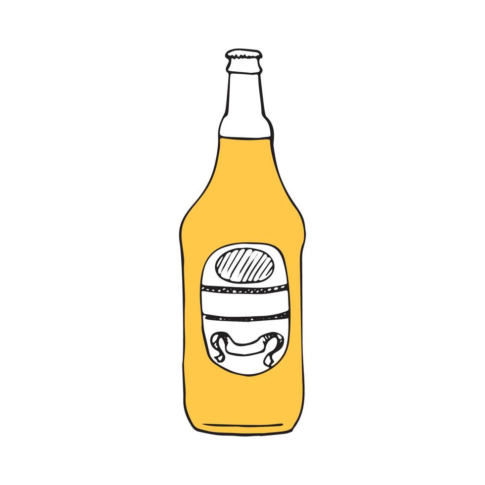 ilustrador vectorial de botella de cerveza vector